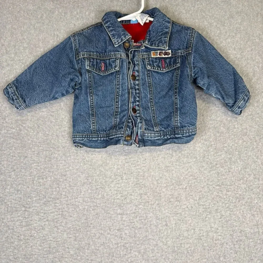 Vintage Gymboree 2000 Baby 12-18 Months Blue Trucker Style Jacket Coat